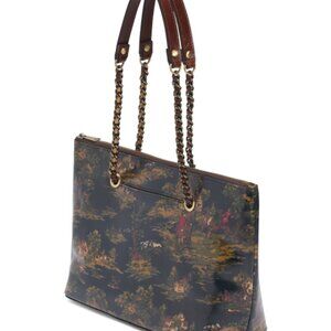 NWT Patricia Nash Leather Belle Shoulder Bag Kent Countryside Chain Handle Tote